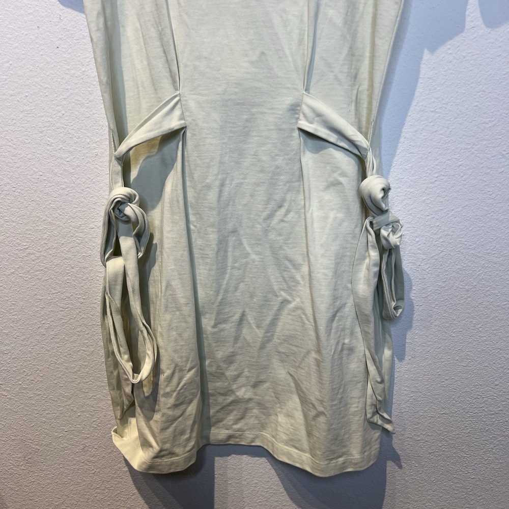 VINCE Tie Waist Cotton T-shirt Dress In Ecru/Cream Size M $195 Minimalist - Picture 5 of 9